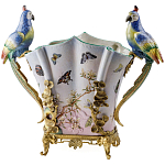 Ваза фарфоровая с попугаями Ferra варинант исполнения - 2 | Loft Concept в Ростове-на-Дону