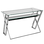 Стол письменный с прозрачной столешницей Corporate Identity варинант исполнения - 1 | Loft Concept в Ростове-на-Дону