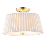 Потолочный светильник с белым плиссированным абажуром Ganglion варинант исполнения - 1 | Loft Concept в Ростове-на-Дону