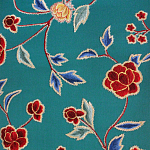 Обои с вышивкой ручной работы Flora Rio colourway on Liso Pine wool sateen варинант исполнения - 3 | Loft Concept в Ростове-на-Дону