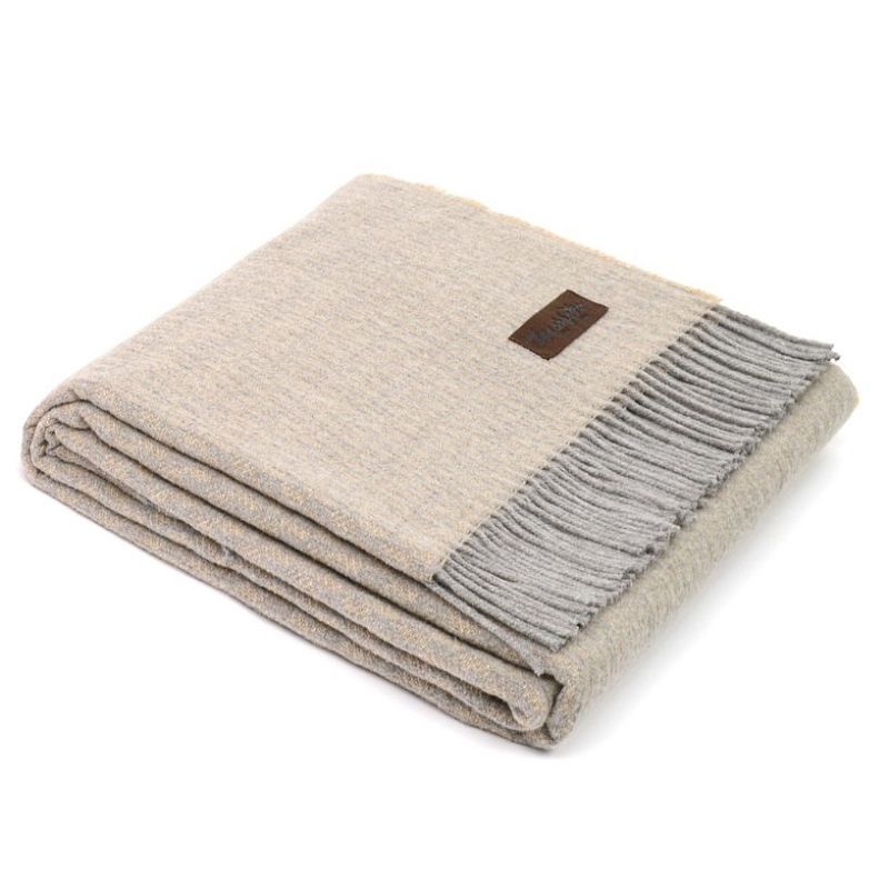 Плед GRIFONE 0004 Marzotto Бежево-серый в Ростове-на-Дону | Loft Concept 