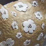 Статуэтка курица с белым цветочным узором и металлическими ножками Rustic Chicken варинант исполнения - 2 | Loft Concept в Ростове-на-Дону