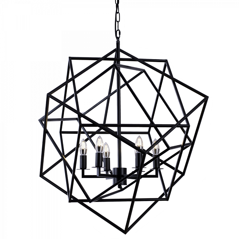  Cubist Small Chandelier Black   -- | Loft Concept 