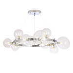 Люстра круглая подвесная с 15-ю прозрачными шарообразными плафонами из стекла Iona chandelier варинант исполнения - 5 | Loft Concept в Ростове-на-Дону