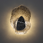 Бра с волнообразным стеклянным плафоном и вставкой из мрамора Liquid Stone варинант исполнения - 14 | Loft Concept в Ростове-на-Дону