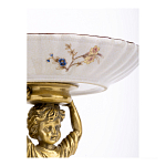 Чаша с цветочным орнаментом на ножке в виде бронзового ангела Eden Garden варинант исполнения - 3 | Loft Concept в Ростове-на-Дону