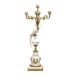 Подсвечник белый Попугай из фарфора с бронзовыми элементами Eden Garden варинант исполнения - 3 | Loft Concept в Ростове-на-Дону