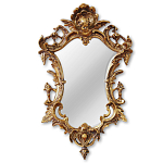 Зеркало настенное в ажурной раме золотого цвета с эффектом старины Classic Ornament Mirror варинант исполнения - 1 | Loft Concept в Ростове-на-Дону