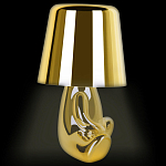 Настольная лампа фигурная золотого цвета с гладким абажуром Высота 16 см Sophia варинант исполнения - 7 | Loft Concept в Ростове-на-Дону