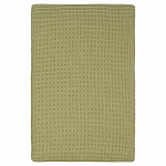 Плед из шерсти зеленого цвета с бахромой Waffle Comfort варинант исполнения - 1 | Loft Concept в Ростове-на-Дону