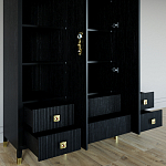 Большой шкаф с витриной Elsa Dreams Black варинант исполнения - 4 | Loft Concept в Ростове-на-Дону