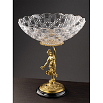Чаша стеклянная прозрачная на бронзовой подставке с фигуркой девушки Eden Garden варинант исполнения - 5 | Loft Concept в Ростове-на-Дону