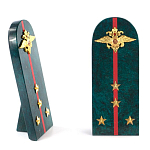 Сувенир Погон МВД из натурального камня змеевик Souvenir Epaulets варинант исполнения - 4 | Loft Concept в Ростове-на-Дону