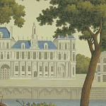 Обои ручная роспись Monuments of Paris Roberts on Sepia scenic paper варинант исполнения - 2 | Loft Concept в Ростове-на-Дону