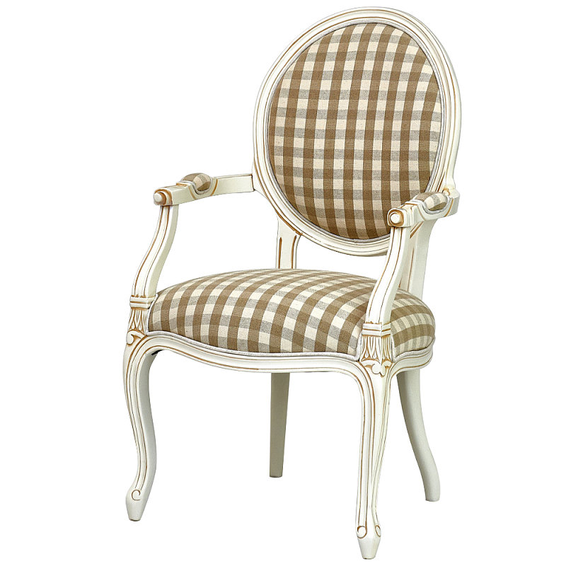        Checkered Upholstery Chair    ivory (   )    -- | Loft Concept 