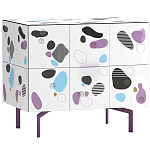 Тумба белая с рисунком Grande Graphstones варинант исполнения - 1 | Loft Concept в Ростове-на-Дону