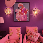 Картина Фламинго вышивка бисер Flamingo Beaded Wall Art варинант исполнения - 2 | Loft Concept в Ростове-на-Дону