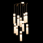 Люстра каскадная с прозрачными цилиндрическими плафонами Jenae Glass Tube Lighting варинант исполнения - 3 | Loft Concept в Ростове-на-Дону