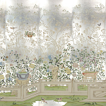 Обои ручная роспись Temple Newsam White Gold gilded silk варинант исполнения - 2 | Loft Concept в Ростове-на-Дону