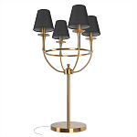 Настольная лампа на металлическом основании бронзового цвета с 4-мя черными конусовидными абажурами Dignity варинант исполнения - 3 | Loft Concept в Ростове-на-Дону