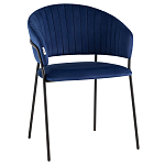 Стул в велюре синего цвета Horizon варинант исполнения - 1 | Loft Concept в Ростове-на-Дону