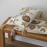 Чехол на подушку с кисточками и вышивкой птиц Ethnic mix Birds Square варинант исполнения - 5 | Loft Concept в Ростове-на-Дону