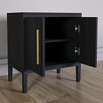 Тумбочка Primo с дверцами шпон Черный дуб варинант исполнения - 4 | Loft Concept в Ростове-на-Дону