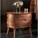 Прикроватный столик из дерева с 2-мя ящиками Moon Walnut Furniture варинант исполнения - 1 | Loft Concept в Ростове-на-Дону