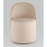 Пуф Loreen со спинкой вращающийся велюр молочный варинант исполнения - 4 | Loft Concept в Ростове-на-Дону