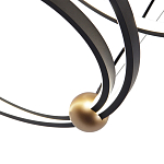 Люстра подвесная светодиодная с 4-мя кольцами черный металл Ring Horizontal варинант исполнения - 3 | Loft Concept в Ростове-на-Дону