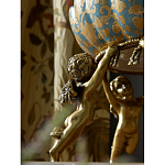 Чаша с орнаментом на бронзовых ножках в виде ангелов Eden Garden варинант исполнения - 6 | Loft Concept в Ростове-на-Дону