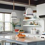 Подвесной светильник белый колоколообразный с декоративной обмоткой из веревки Hinkley варинант исполнения - 8 | Loft Concept в Ростове-на-Дону