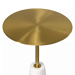 Кофейный столик с круглой столешницей на белом мраморном основании Original Foundation варинант исполнения - 4 | Loft Concept в Ростове-на-Дону