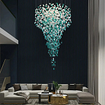 Люстра зеленая каскадная Green Light CascadeDroplet Chandelier варинант исполнения - 2 | Loft Concept в Ростове-на-Дону