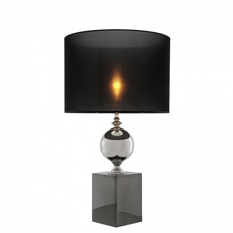 Настольная лампа Eichholtz Table Lamp Trowbridge M Никель Черный в Ростове-на-Дону | Loft Concept 