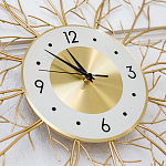 Часы настенные из металла золотые с белым циферблатом Current Time варинант исполнения - 2 | Loft Concept в Ростове-на-Дону