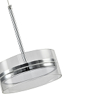 Подвесной светильник с прозрачным плафоном цилиндрической формы из акрила и стекла с пультом для регулировки света Glass Lamp Chromium варинант исполнения - 1 | Loft Concept в Ростове-на-Дону