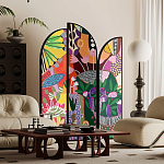 Ширма цветочный принт Colored Partition варинант исполнения - 2 | Loft Concept в Ростове-на-Дону