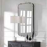 Зеркало настенное в черной металлической раме Mirror Cardinal варинант исполнения - 6 | Loft Concept в Ростове-на-Дону