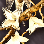 Люстра в виде золотой ветки с цветами и птичками Marvelous Garden варинант исполнения - 8 | Loft Concept в Ростове-на-Дону