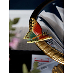 Чаша из прозрачного стекла с бронзовым рельефным ободком Eden Garden варинант исполнения - 5 | Loft Concept в Ростове-на-Дону