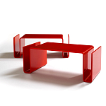 Дизайнерский кофейный стол Poltronova T01 Red Coffee Table варинант исполнения - 2 | Loft Concept в Ростове-на-Дону