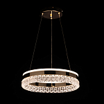 Люстра в виде кольца золотого цвета с прозрачными вставками Radiant Rail варинант исполнения - 3 | Loft Concept в Ростове-на-Дону