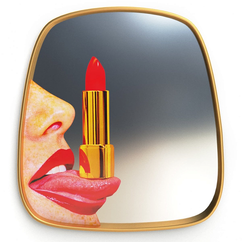 Mirror Gold Frame Tongue   -- | Loft Concept 