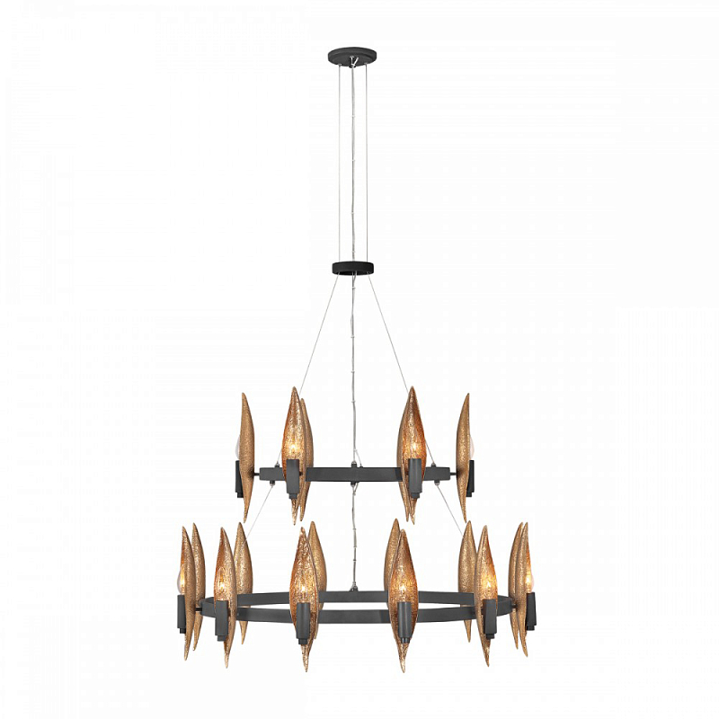 Люстра Hinkley 18 патронов Черный Янтарный в Ростове-на-Дону | Loft Concept 