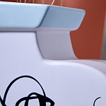 Ваза плоская белая с абстрактными черными линиями в форме лиц Faces of Imagination варинант исполнения - 5 | Loft Concept в Ростове-на-Дону