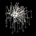 Бра с лучеобразным основанием и подвесками из прозрачного стекла в виде длинных капель Droplet Chandelier варинант исполнения - 10 | Loft Concept в Ростове-на-Дону