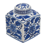 Ваза с крышкой в китайском стиле Oriental Blue & White Ornament Vases варинант исполнения - 1 | Loft Concept в Ростове-на-Дону