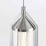 Подвесной светильник хромированного цвета с прозрачным цилиндрическим стеклянным плафоном Eurofase варинант исполнения - 5 | Loft Concept в Ростове-на-Дону