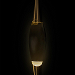 Подвесной светильник с хрустальным плафоном и бронзовым основанием Renee Glass Drops  варинант исполнения - 5 | Loft Concept в Ростове-на-Дону